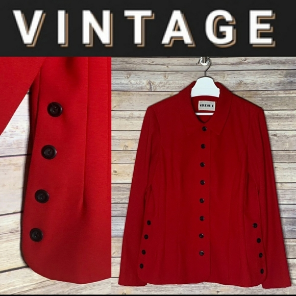 Red Blazer with black buttons - Picture 1 of 8